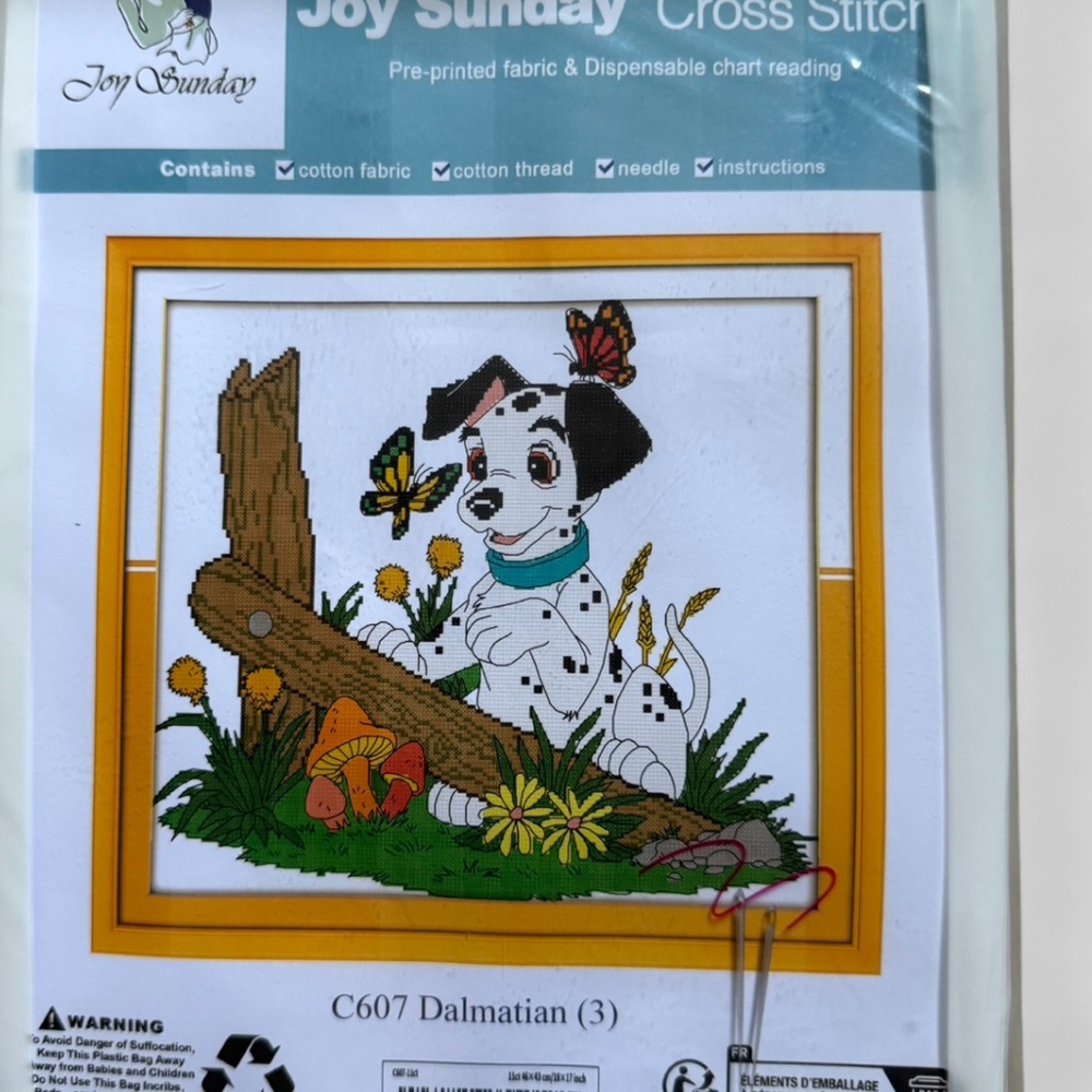 Joy Sunday Dalmatian (3)Cross Stitch Kit - C607 dog cross-stitch